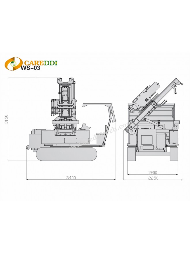 WS-03 Useful Small Piling Equipment Customized Vibrate Hammer Hydraulic Pile Driver